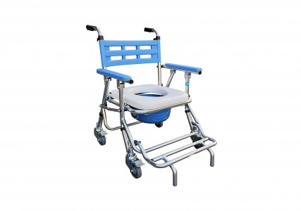 YH121-3  鋁合金收合式便器椅（有輪/高低可調）