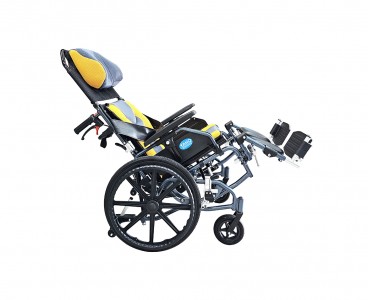 YH118-4 aluminum air dump wheelchair (middle wheel)