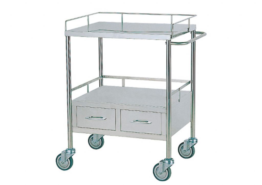 YH048  2-Deck Dressing Cart (Bottom Drawer)