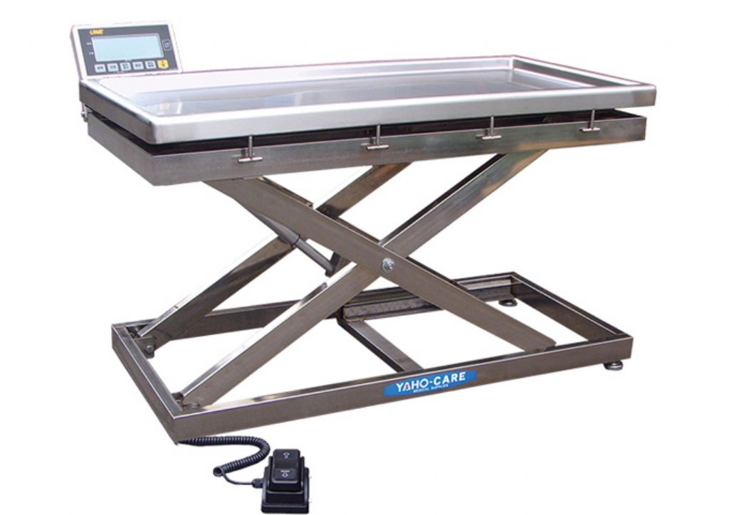 YH039-5  電動交叉式動物手術台（附磅秤）