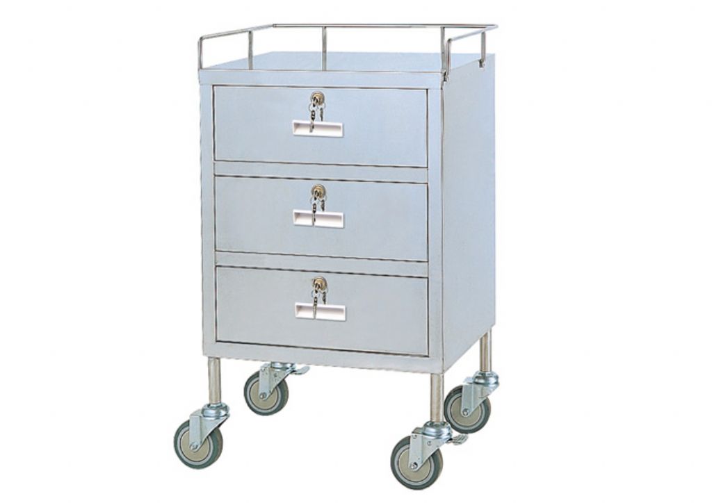 YH052  器械車（三個抽屜附鎖）